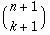 [n+1, k+1]